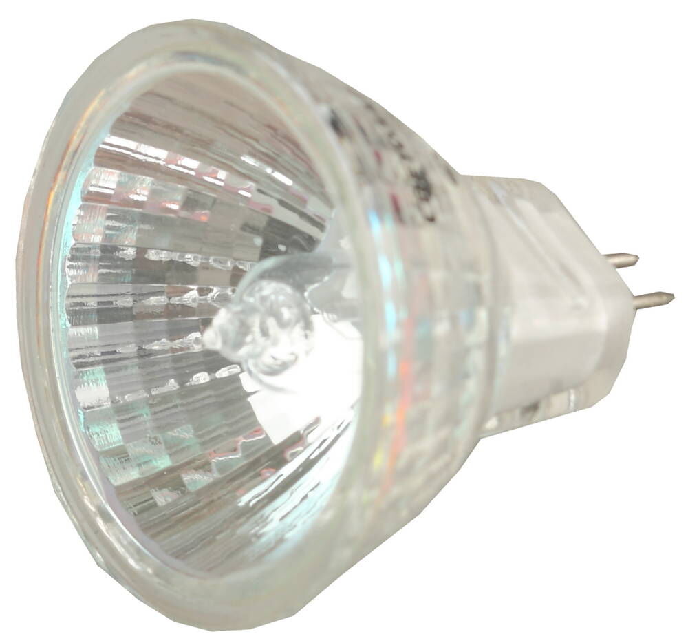 Галогенная лампа сзащитнымстеклом СВЕТОЗАР 35Вт GU4 2700K 12В 35мм (SV-44713)