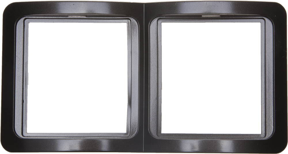 Накладная панель СВЕТОЗАР Гамма, вертикальная цвет темно-серый металлик двойная (SV-54147-DM)