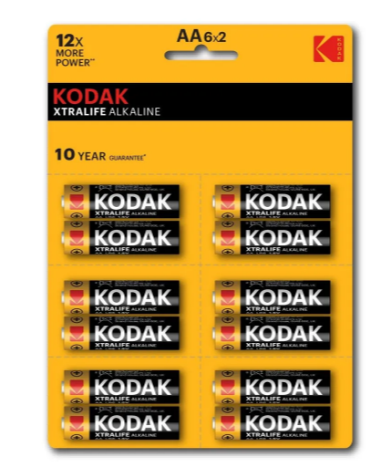 Батарейка Kodak ЕхtraLife LR6 пальчиковая 6*2шт. отрывной набор