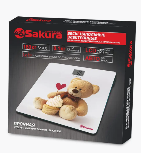 Весы SAKURA SA-5071BR напольные электронные 0-150кг