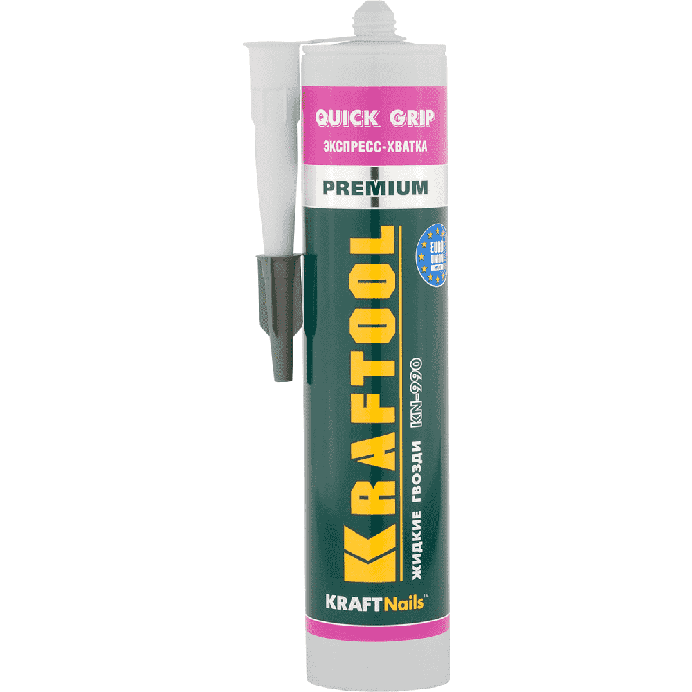 Клей монтажный "KRAFTOOL" KN-990 экспресс-хватка 310мл