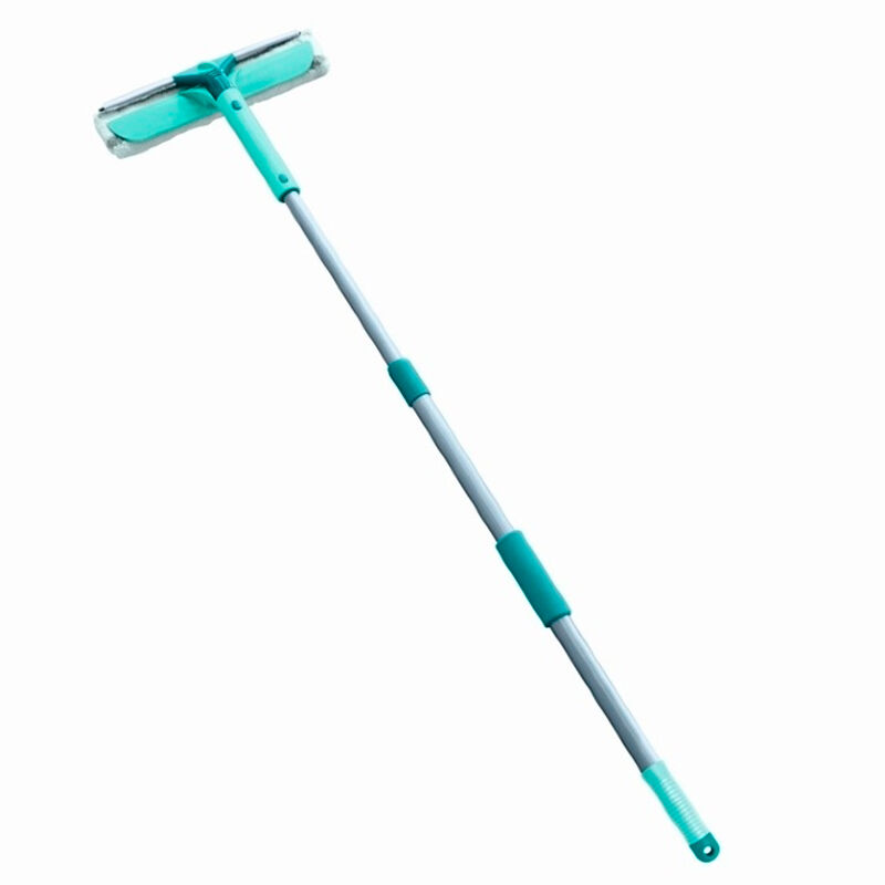 Щётка для мытья окон с губкой и телескопической ручкой Leifheit Basic Wet & Dry (90-150см)