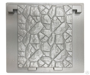 Форма для отливки боковых стенок печи под казан с фактурой «Галька» из бетона #1