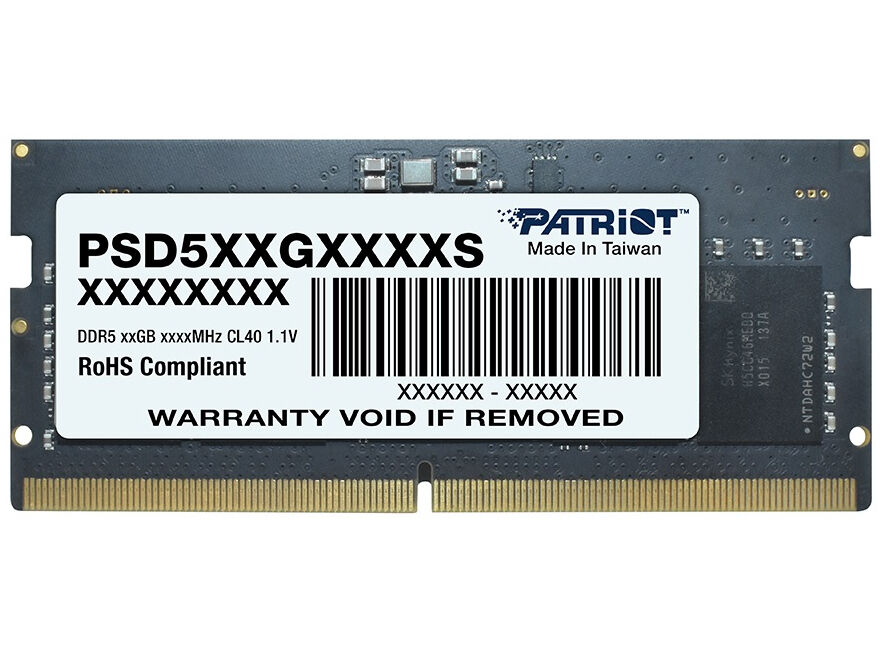 Оперативная память Patriot Patriot PSD516G560081S/16GB / PC5-44800 DDR5 UDIMM-5600MHz SO-DIMM/в комплекте 1 модуль