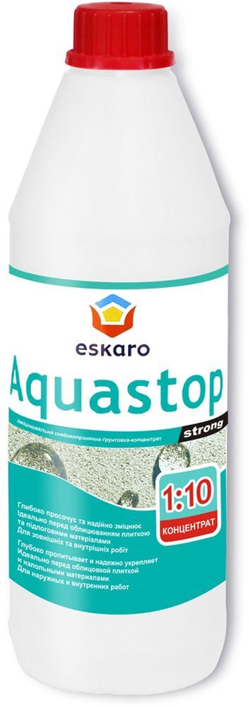 Грунт глубокого проникновения "Eskaro Aquastop Strong" 1л