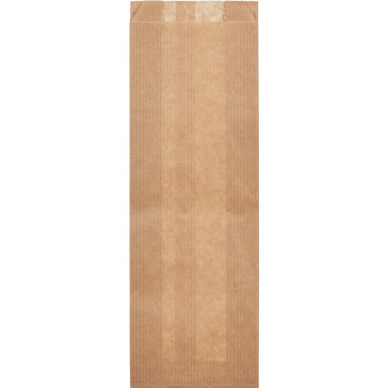 Пакет бумажный 100x50x300 мм 50гр/м2 крафт коричневый 100 штук в упаковке NoName