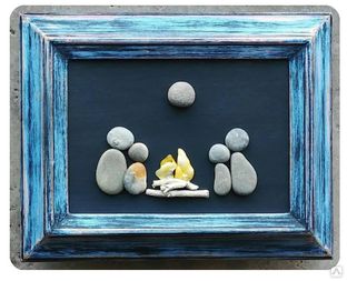 Картина с камнями малая 