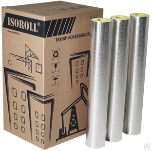 Цилиндр ISOROLL® с технической фольгой группа горючести НГ для труб 60см 20 мм. 