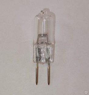 Лампа галогенная малогабаритная капсульная, цоколь G6.35, 24 В, 50 Вт 