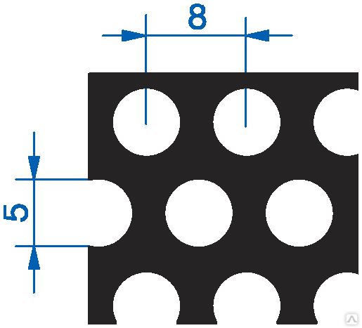 Чертеж перфорированного листа