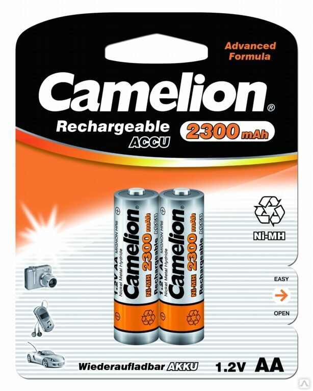 Camelion AA-2300mAh Ni-Mh BL-2 (NH-AA2300BP2, аккумулятор,1.2В) CAMELION