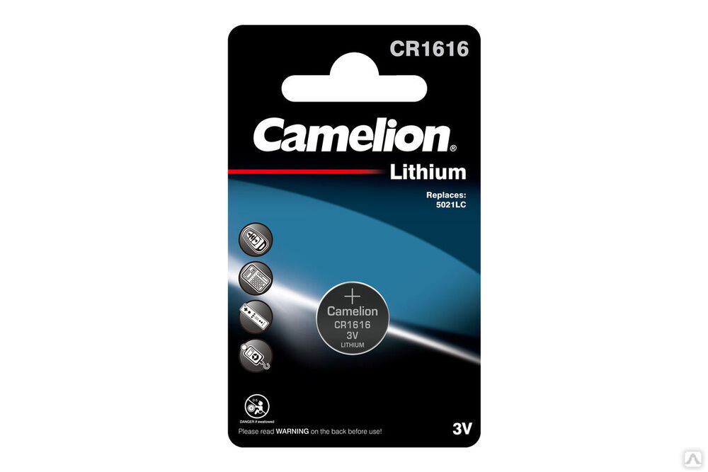 Camelion CR1616 BL-1 (CR1616-BP1, батарейка литиевая,3V) CAMELION