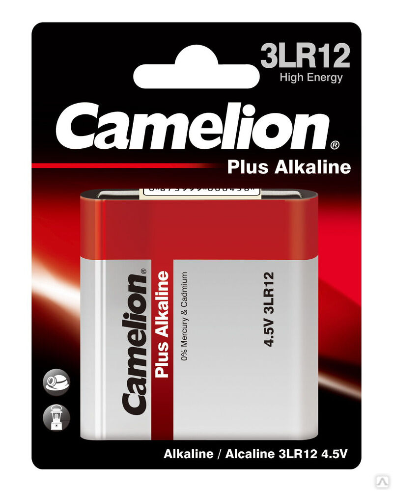 Camelion..3LR12 Plus Alkaline BL-1 (3LR12-BP1, батарейка,4.5В) CAMELION