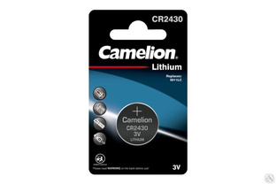 Camelion CR2430 BL-1 (CR2430-BP1, батарейка литиевая,3V) CAMELION 