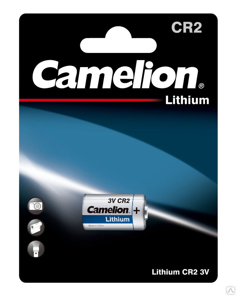 Camelion CR2 BL-1 (CR2-BP1, батарейка фото,3В) CAMELION