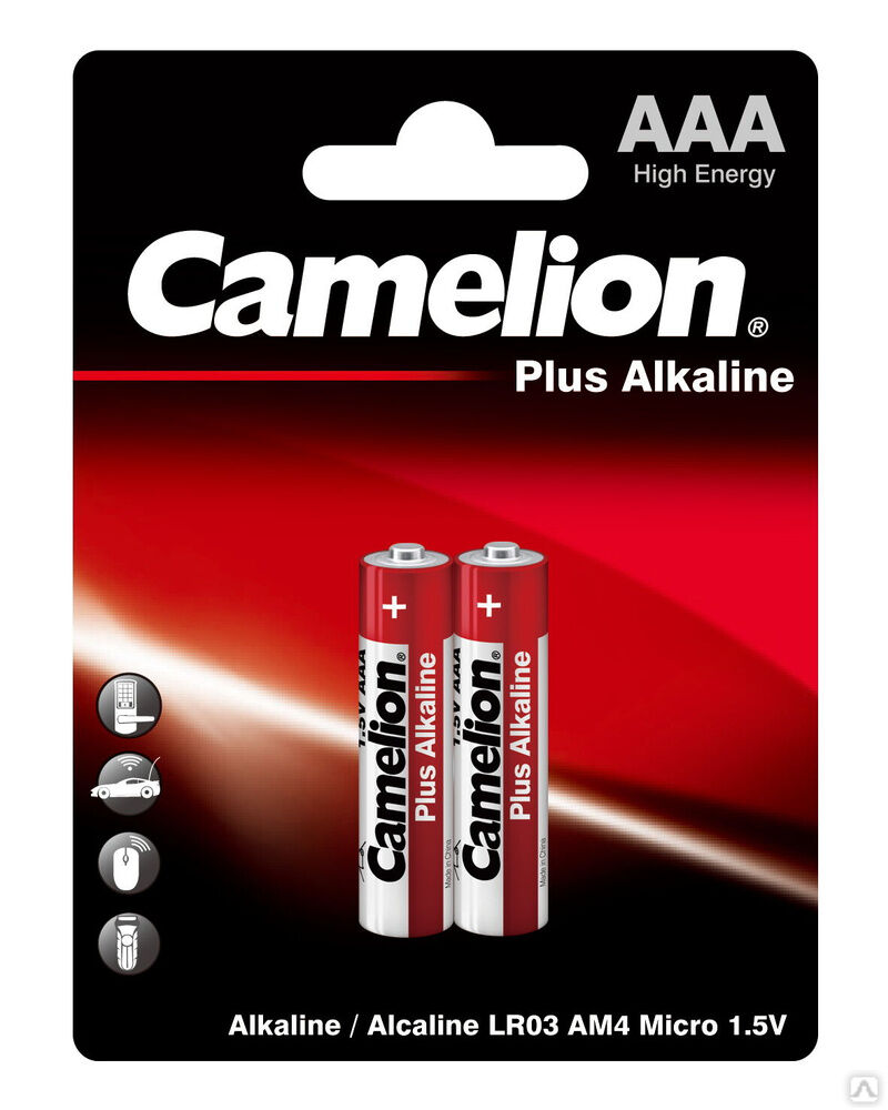 Camelion Plus Alkaline BL2 LR03 (LR03-BP2, батарейка,1.5В) CAMELION