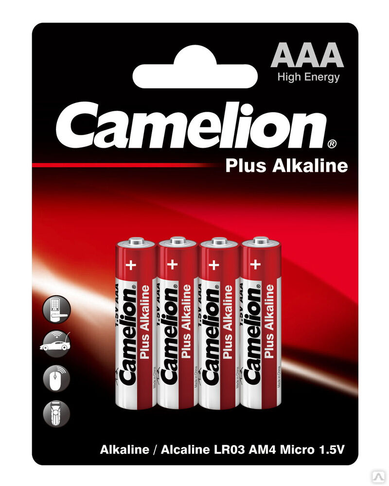 Camelion Plus Alkaline BL4 LR03 (LR03-BP4, батарейка,1.5В) CAMELION