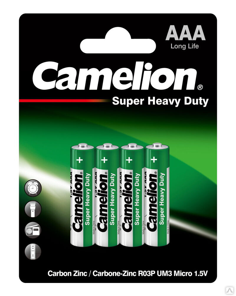 Camelion R 03 BL-4 (R03P-BP4G, батарейка,1.5В) CAMELION