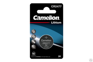 Camelion CR2477 BL-1 (CR2477-BP1, батарейка литиевая,3V) CAMELION 