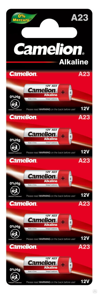 Camelion LR23A BL-5 Mercury Free (A23-BP5, батарейка,12В) CAMELION