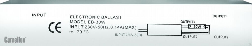 Балласт В20 (для 18W 3011,3013,3016,3017 для одной лампы,3018,3021,3022) CAMELION
