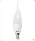 Лампа светодиодная GLDEN-CFW-7-230-E14-6500 Свеча на ветру 7 Вт 35х126 мм