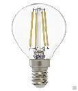 Лампа светодиодная GLDEN-G45S-12-230-E14-4500 1/10/100 Шар G-45 Филамент прозрачный 12 Вт 45х78 мм