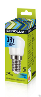 Лампа электрическая светодиодная LED-T26-3W-E14-4К Т26 3Вт Е14 4500К 220-240В ERGOLUX 