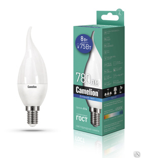 Лампа электрическая светодиодная LED8-CW35/865/E14 8Вт 220В CAMELION 