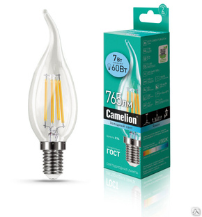 Лампа электрическая светодиодная LED7-CW35-FL/845/E14 7Вт 220В CAMELION 