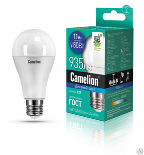 Лампа электрическая светодиодная LED11-A60/865/E27 11Вт 220В CAMELION 