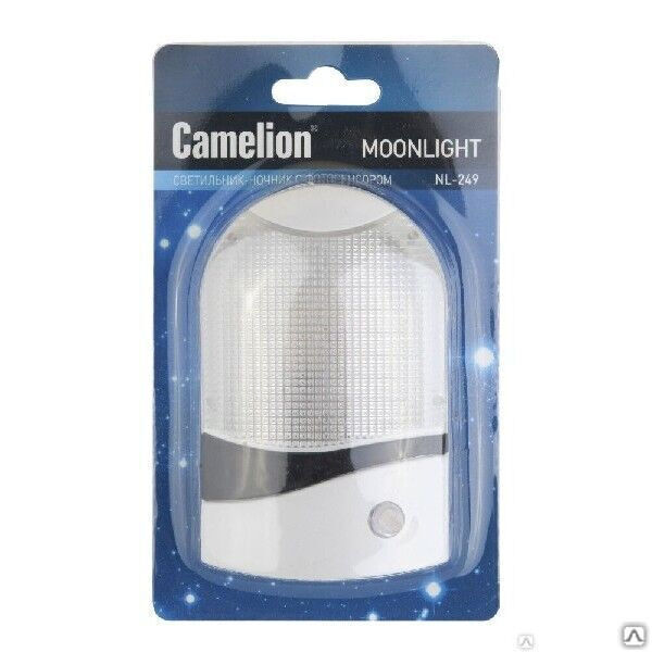 Светильник ночник NL-249 с фотосенсором LED с фотосенсором 220В Camelion