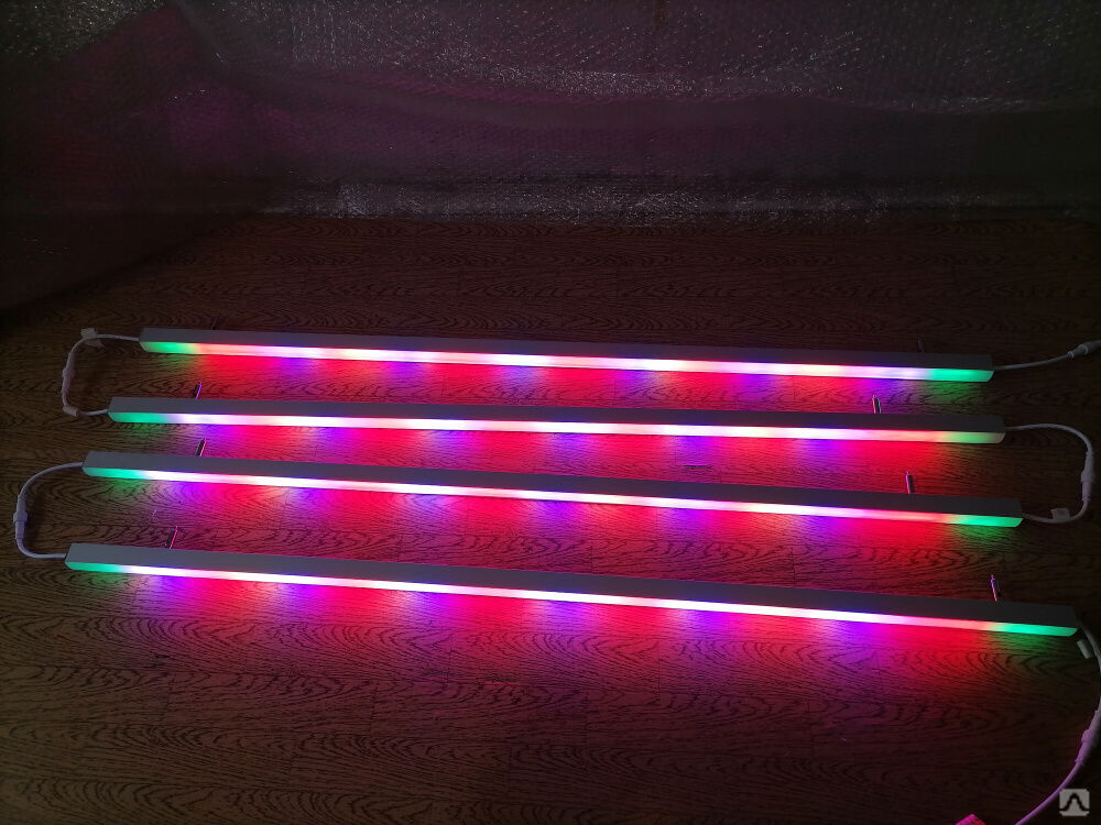 Светодиодный светильник для растений GLF1-1200-18BT-FITO спектр для рассады 1/30, 18 Вт, 1172х22х33 мм