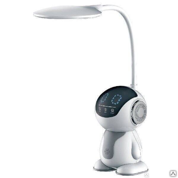 Светильник настольный KD-858 C01 белый и серый LED 8 Вт 230В 500 лм сенсорная регулировка яркости Camelion