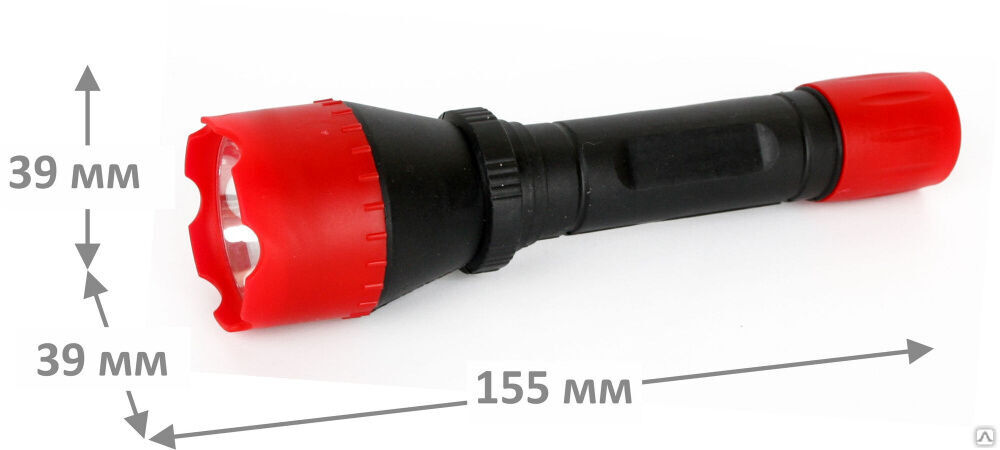 Ultraflash 6102-ТН (фонарь, красный, 1LED, 1 реж, 2XR6, пласт, блист-пакет) ULTRAFLASH 3