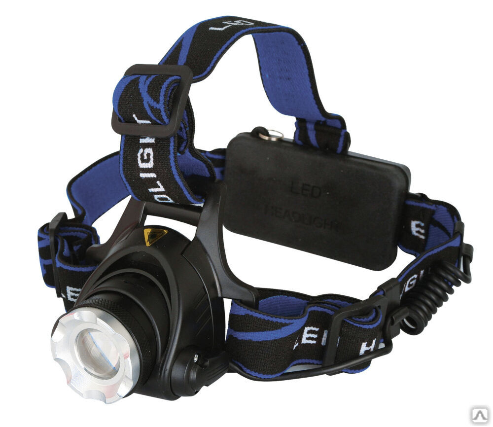 Ultraflash E150 (фонарь налобн аккум 220В, черный, CREE 3 Ватт, фокус, 2 ак 3 реж, пласт, бокс) ULTRAFLASH