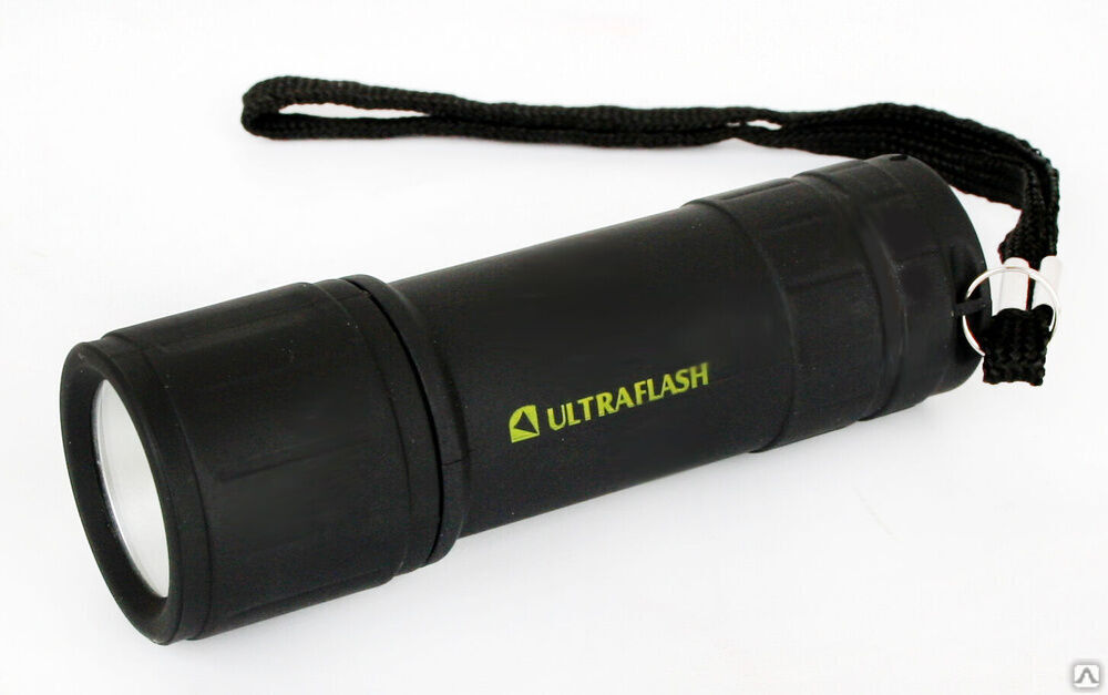 Ultraflash LED16001 (фонарь 3XR03, черный, COB LED 3Вт, пластик, блистер) ULTRAFLASH