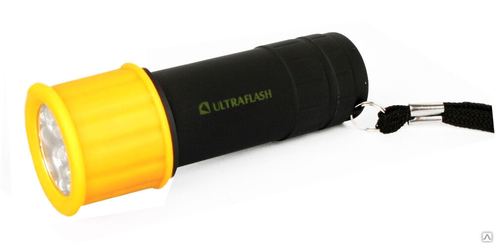 Ultraflash LED15001-B (фонарь 3XR03 светофор, желтый с черным, 9 LED, пластик, блистер) ULTRAFLASH
