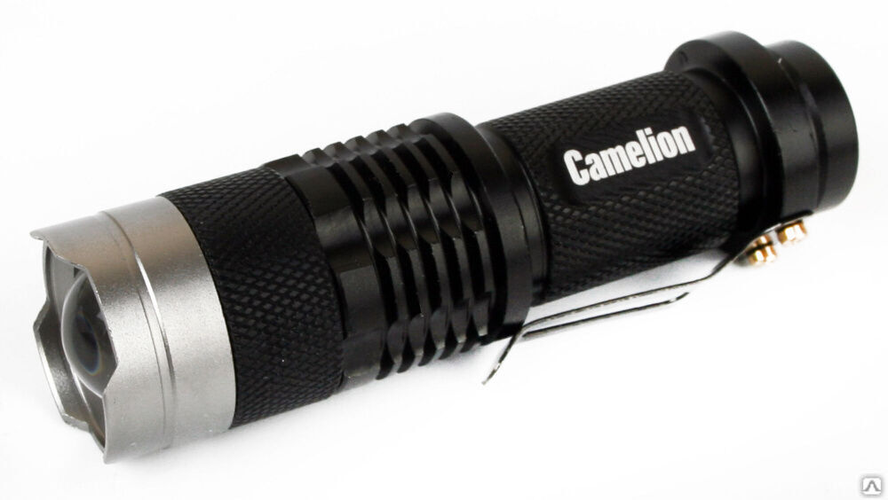 Camelion LED5135 (фонарь, черный, LED XPE, ZOOM, 3 реж 1XLR6 в компл., алюм., откр. блистер) CAMELION