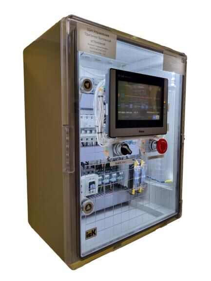 Шкаф управления ELTECH VENT для приточно-вытяжной вентиляции на базе панельного контроллера MK070E-33DT