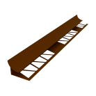 Раскладка-уголок под плитку ИДЕАЛ 7-8 мм внутренняя 2,5 м светло-бежевая 1