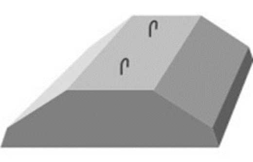 Ленточный фундамент ФЛ 10.24-4 1000 x 2380 x300 мм вес 1,38 т объем 0,56 м3