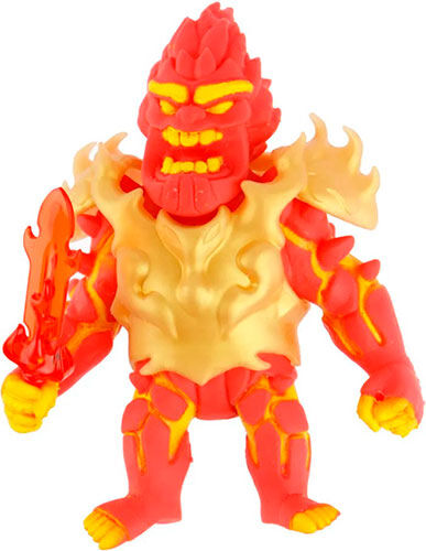 Тянущаяся фигурка 1 Toy MONSTER FLEX COMBAT, Огненный монстр с раскаленным мечом, 15 см MONSTER FLEX COMBAT Огненный мон