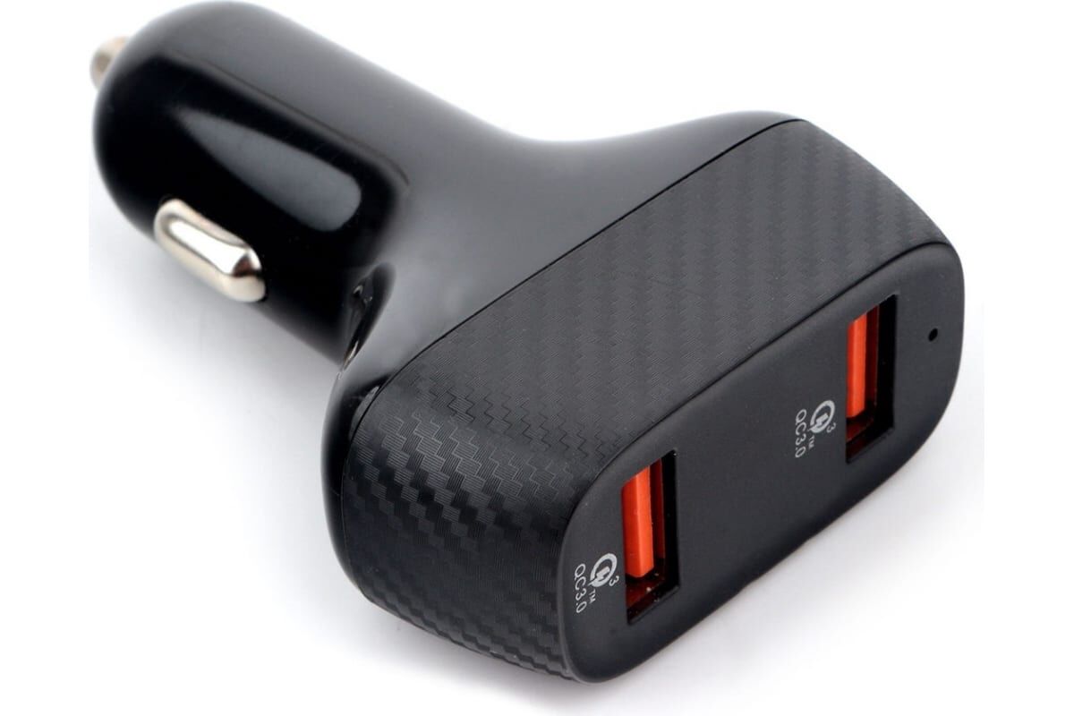 Автомобильный адаптер 2гн.USB (Type-A) 36Вт, Q.C2.0/3.0, чёрный MP3A-UC-CAR19 "Cablexpert" 1