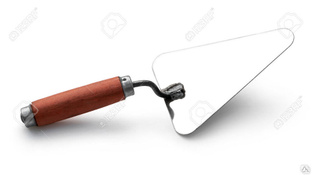 Кельма ON бетонщика (треугольник), порошковая покраска, деревянная ручка, 330х150 мм 