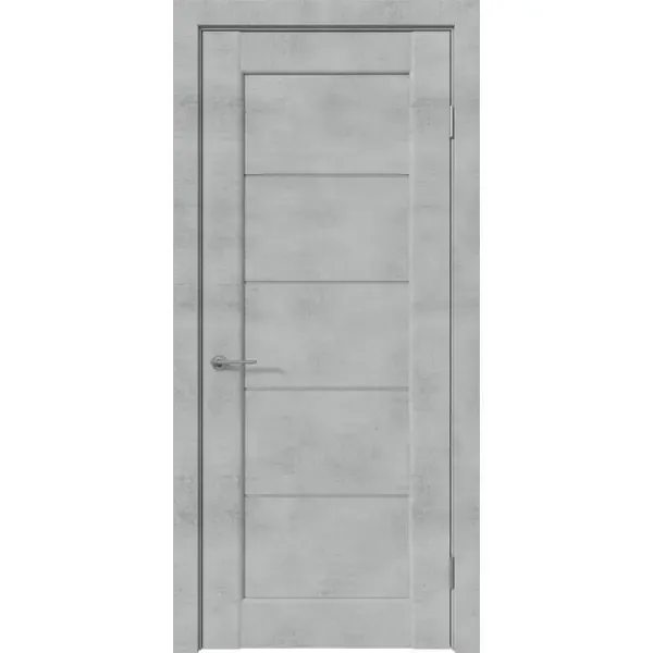 Дверь межкомнатная Сохо остекленная ПВХ ламинация цвет лофт светлый 90x200 см (с замком и петлями) VFD