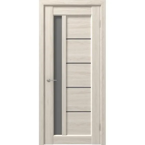 Дверь межкомнатная Artens Брио остеклённая 60x200 см ПВХ ламинация цвет дуб филадельфия (с замком и петлями) ARTENS