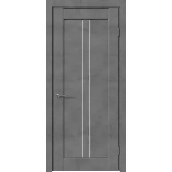 Дверь межкомнатная Сиэтл остекленная ПВХ ламинация цвет лофт темный 80x200 см (с замком и петлями) VFD Сохо/Сиэтл