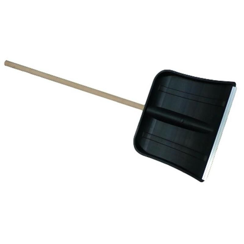 Лопата для уборки снега ковш пластиковый (40x37 см) с черенком NoName