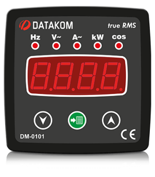 Щитовой измерительный прибор Datakom DM-0101 мультиметр, 1-фазный, 96х96